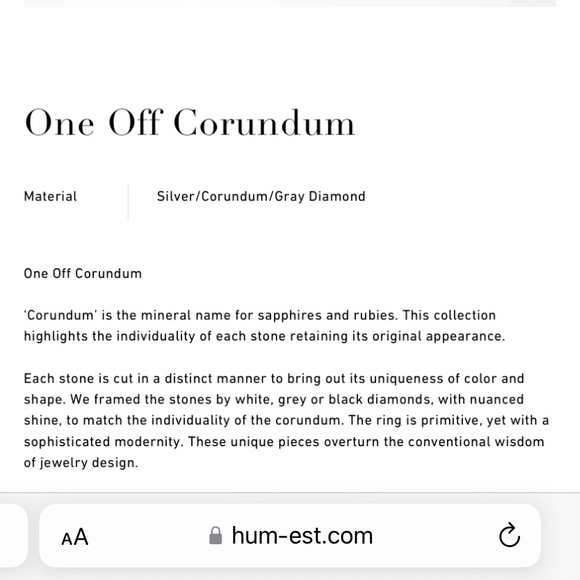 Hum Solid Sterling Silver One Off Corundum Brown Sapphire Ring One Of a Kind - Picture 14 of 16